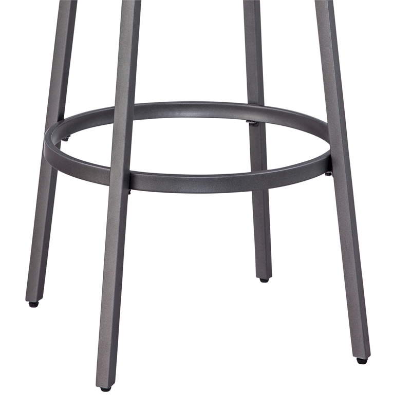 Bowery Hill Transitional Backless Gray Metal 30