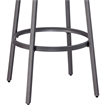 Bowery Hill Transitional Backless Gray Metal 30