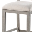 Bowery Hill Transitional Cream Polyster Fabric Solid Wood Counter Stool