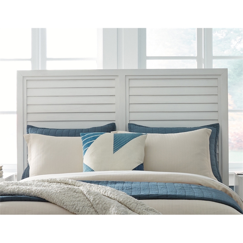 Bowery Hill Mahogany White King Panel Headboard Rectangular Durable 79.25