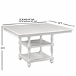 Bowery Hill Extendable Gathering Height Eggshell White Wood Table