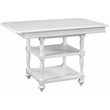 Bowery Hill Extendable Gathering Height Eggshell White Wood Table