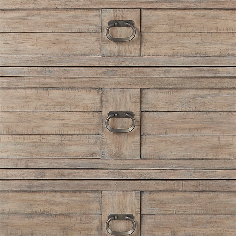 Bowery Hill Beige Antique Sand Wood Farmhouse Style 6-drawer Dresser