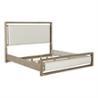 Bowery Hill Transitional Queen Upholstered Panel Bed in Nutmeg