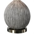 Bowery Hill Ceramic Metal Fabric Table Lamp in Textured Ivory/Light Beige