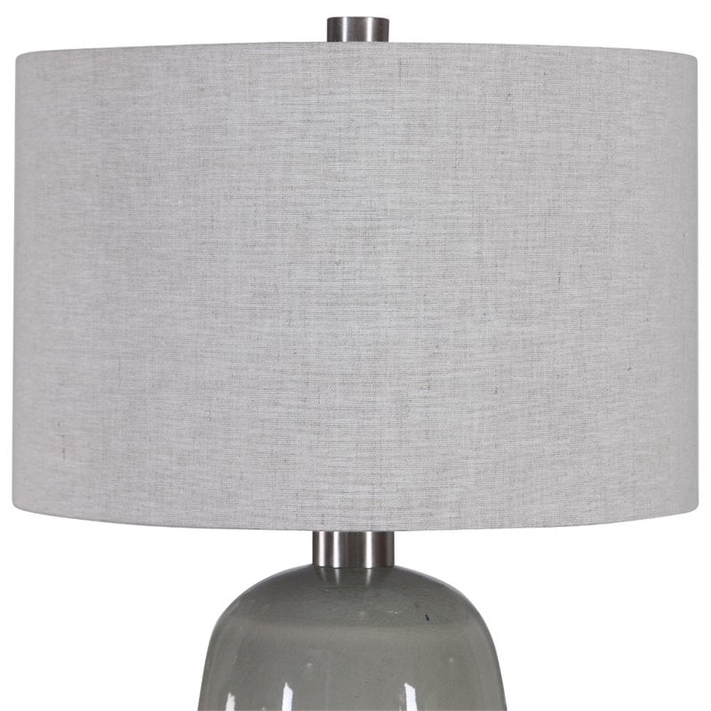 Bowery Hill Ceramic Iron and Fabric Table Lamp in Terracotta Rust Brown