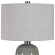 Bowery Hill Ceramic Iron and Fabric Table Lamp in Terracotta Rust Brown