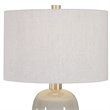Bowery Hill Ceramic Iron and Fabric Table Lamp in Terracotta Rust Brown