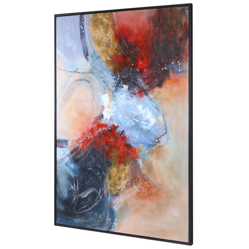 Bowery Hill Summer Sunset Wood Abstract Hand Painted Canvas in Multi-Color