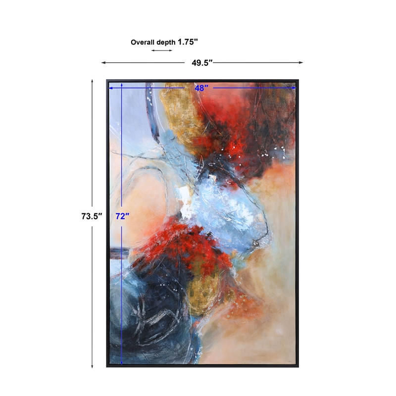 Bowery Hill Summer Sunset Wood Abstract Hand Painted Canvas in Multi-Color