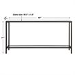 Bowery Hill Steel Rustic Black Console Table Rectangular 60