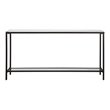Bowery Hill Steel Rustic Black Console Table Rectangular 60