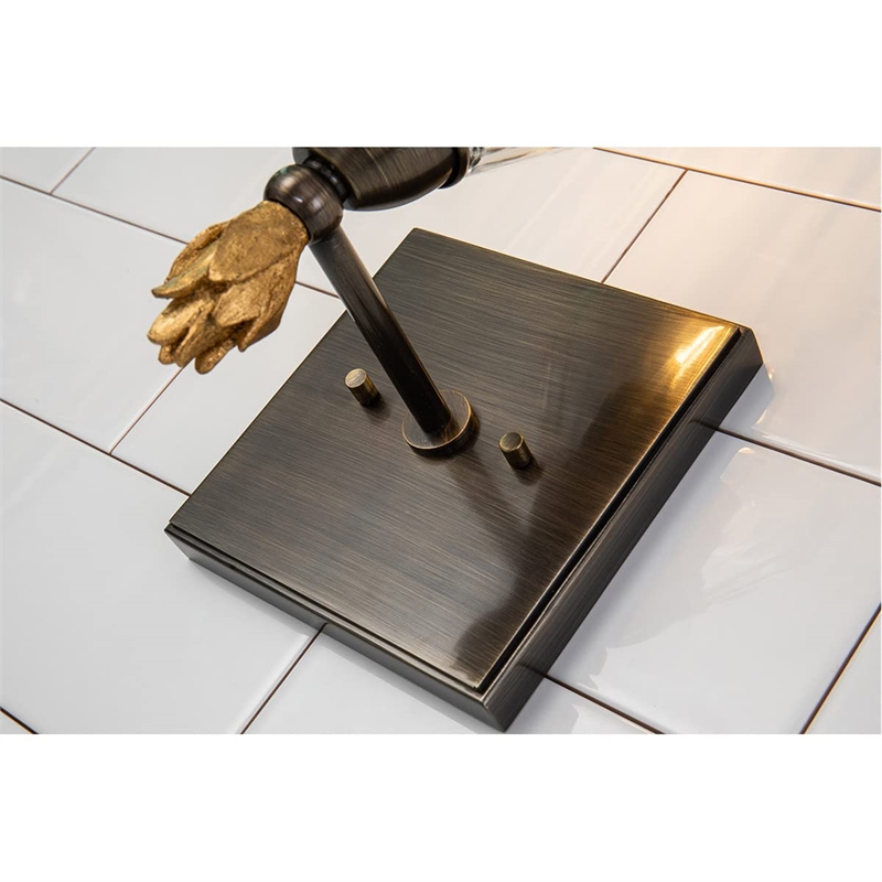 Bowery Hill 1-light Flame-shaped Metal Bath Vanity Light in Dark Bronze