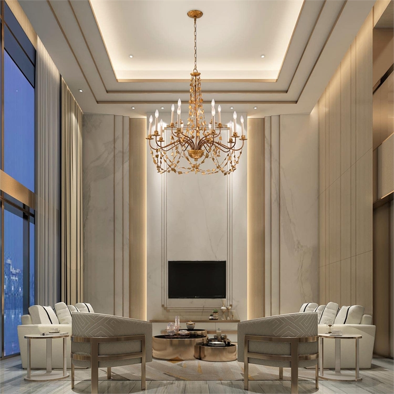 Bowery Hill 15-light 2-Tier Metal Chandelier in Antique Gold