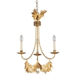 Bowery Hill 3-light Resin Mini Chandelier in Distressed Gold