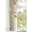 Bowery Hill 3-light Resin Mini Chandelier in Distressed Gold