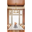 Bowery Hill Transitional 6-light Resin Chandelier in Distressed Gold