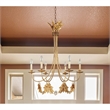 Bowery Hill Transitional 6-light Resin Chandelier in Distressed Gold