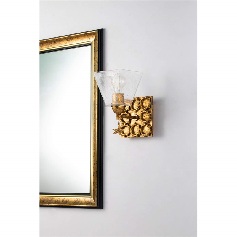 Bowery Hill 1-light Transitional Metal Bath Vanity Light in Gold Leaf