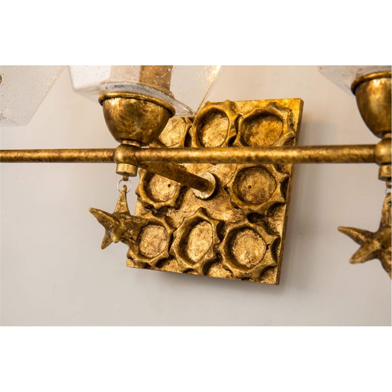 Bowery Hill 3-light Transitional Metal Bath Vanity Light in Gold Leaf