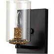 Bowery Hill Transitional 1-light Metal Bath Vanity Light in Matte Black