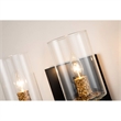 Bowery Hill Transitional 2-light Metal Bath Vanity Light in Matte Black