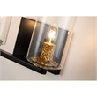 Bowery Hill Transitional 2-light Metal Bath Vanity Light in Matte Black
