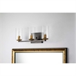 Bowery Hill Transitional 3-light Metal Bath Vanity Light in Matte Black