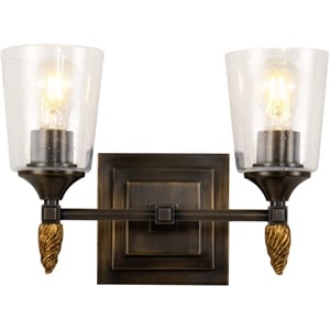 Bowery Hill 2-light Acorn-shaped Bath Vanity Light in Dark Bronze