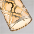 Bowery Hill Transitional 1-light Metal Mini Pendant in Distressed Silver