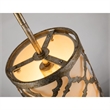 Bowery Hill Transitional 1-light Metal Mini Pendant in Distressed Silver