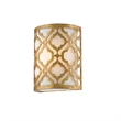 Bowery Hill Transitional 1-light Metal Wall Sconce in Distressed Gold