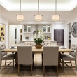 Bowery Hill 1-light Transitional Metal Mini Pendant in Silver Leaf
