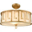 Bowery Hill 3-light Transitional Metal Large Pendant in Gold Leaf