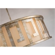 Bowery Hill 3-light Transitional Metal Large Pendant in Silver Leaf