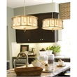 Bowery Hill 2-Light Transitional Metal Medium Pendant in Gold Leaf