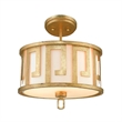 Bowery Hill 2-Light Transitional Metal Medium Pendant in Gold Leaf