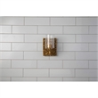 Bowery Hill Transitional 1-light Metal Bath Vanity Light in Antique Gold