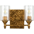 Bowery Hill Transitional 2-light Metal Bath Vanity Light in Antique Gold