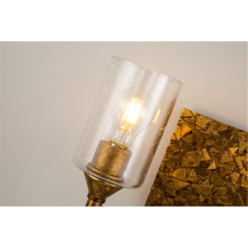 Bowery Hill Transitional 2-light Metal Bath Vanity Light in Antique Gold