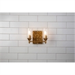 Bowery Hill Transitional 2-light Metal Bath Vanity Light in Antique Gold