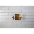 Bowery Hill Transitional 2-light Metal Bath Vanity Light in Antique Gold