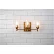 Bowery Hill Transitional 3-light Metal Bath Vanity Light in Antique Gold
