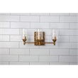 Bowery Hill Transitional 3-light Metal Bath Vanity Light in Antique Gold