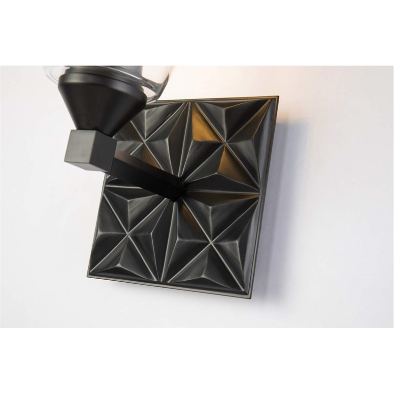 Bowery Hill Transitional 1-light Metal Bath Vanity Light in Matte Black
