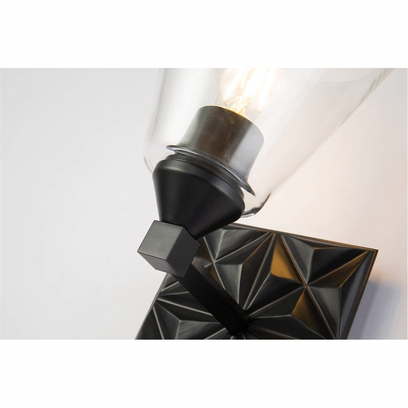 Bowery Hill Transitional 1-light Metal Bath Vanity Light in Matte Black