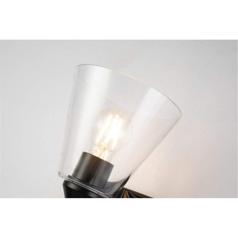 Bowery Hill Transitional 1-light Metal Bath Vanity Light in Matte Black