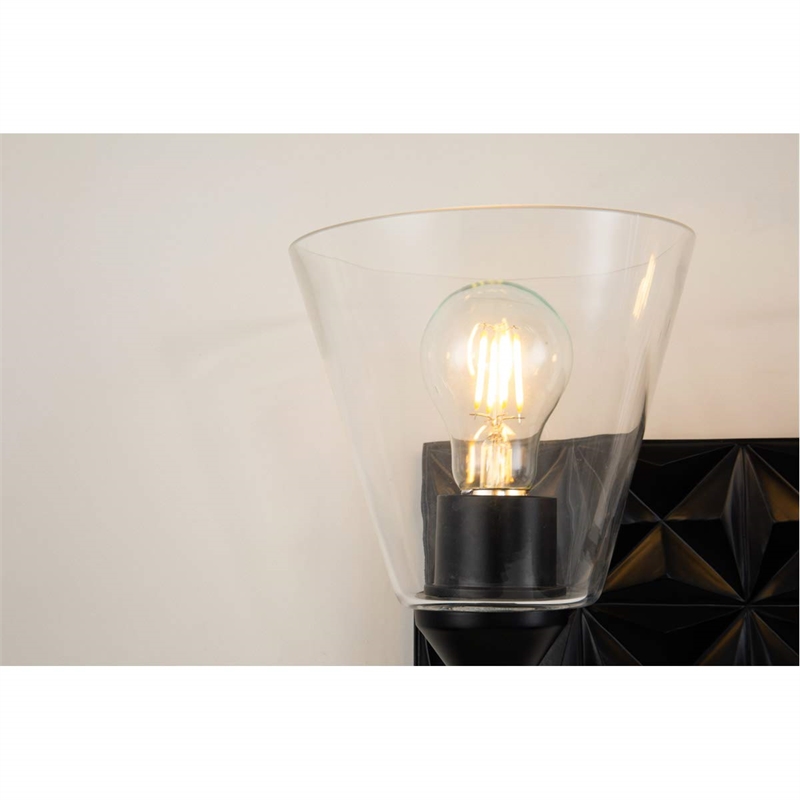 Bowery Hill Transitional 2-light Metal Bath Vanity Light in Matte Black