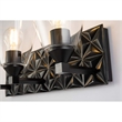 Bowery Hill Transitional 3-light Metal Bath Vanity Light in Matte Black