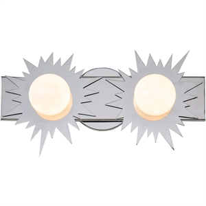 Bowery Hill 2-light Metal Bath Vanity Light in Polished Chrome